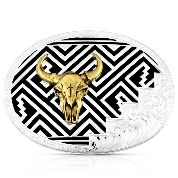MONTANA SILVERSMITHS SOUTHWESTERN BUFFALO SKULL - ACC BUCKLE  - 53200-1015