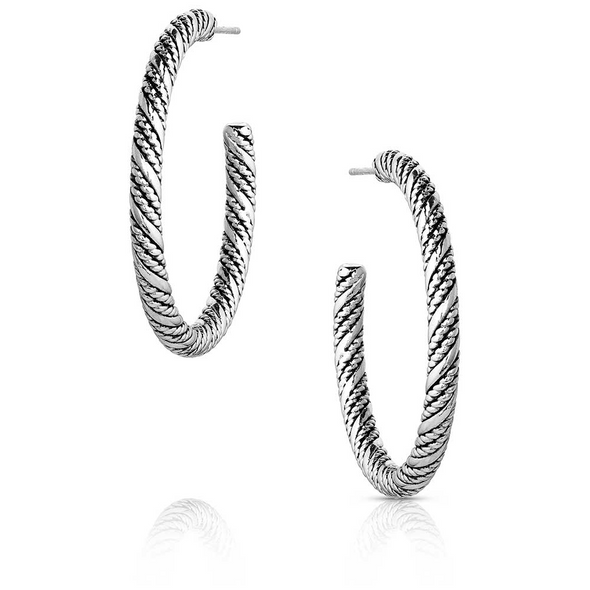 MONTANA SILVERSMITHS SUBTLE STYLE HOOP EARRINGS - ACCESSORIES JEWELRY EARRINGS - ER6033