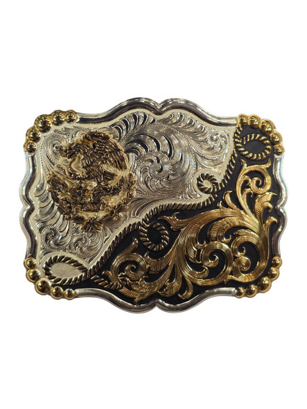 MONTANA SILVERSMITHS 2 TONE NATIONAL MEXICAN EMBLEM - ACC BUCKLE  - 35410YG-674