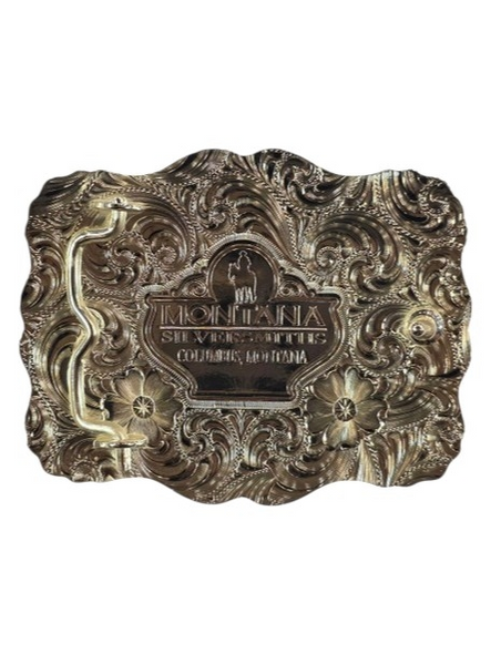 MONTANA SILVERSMITHS 2 TONE NATIONAL MEXICAN EMBLEM - ACC BUCKLE  - 35410YG-674