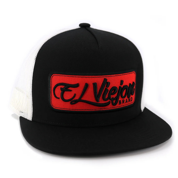 EL VIEJON EV PATCH BLACK RED WHITE FLAT - HATS CAP  - EV PATCH 7