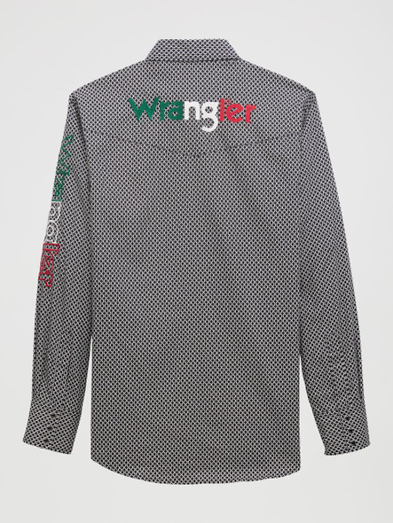 WRANGLER LOGO MEXICO BLACK PRINT - MENS SHIRT  - 112355381