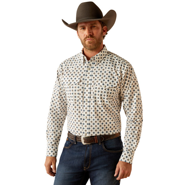 ARIAT WARREN OFF WHITE CLASSIC - MENS SHIRT  - 10053916