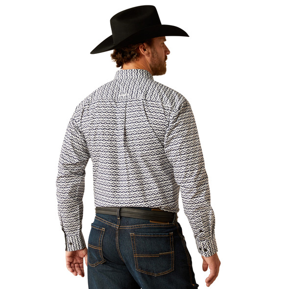 ARIAT PATTON FITTED BLACK PRINT - MENS SHIRT  - 10053924