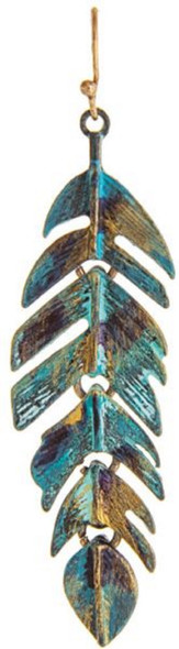 RAIN FIRE PATINA FEATHER - ACCESSORIES JEWELRY EARRINGS - E1976P