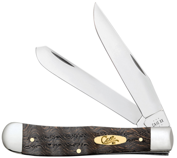 CASE BLACK CURLY OAK WOOD TRAPPER - ACC KNIVES  - 14000