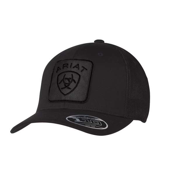 ARIAT SHIELD LOGO BLACK ON BLACK - HATS CAP  - A300064301