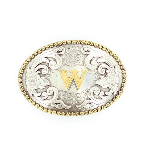 NOCONA OVAL INITIAL BUCKLE W - ACC BUCKLE  - 37072-W