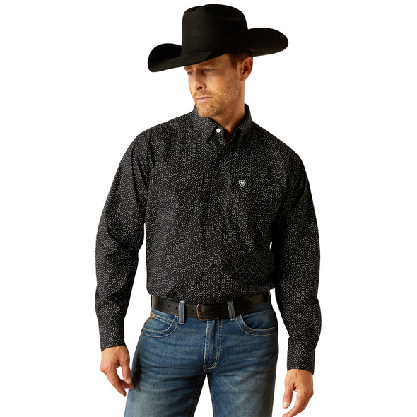 ARIAT CARMINE SNAP BLACK PRINT - MENS SHIRT  - 10054076