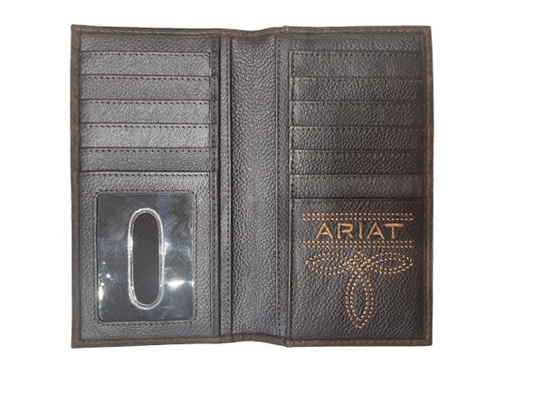 ARIAT EMBOSSED LOGO MEDIUM BROWN - ACCESSORIES WALLET  - A3548044