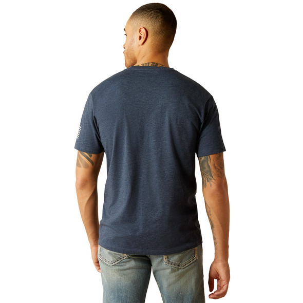 ARIAT NAVY SHIELD FLAG - MENS TEE COR - 10054198