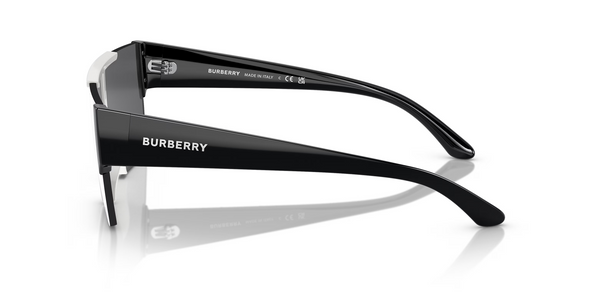 BURBERRY WHITE GREY MIRROR BLACK SHIELD - SUNGLASS BURBERRY  - 429140496G