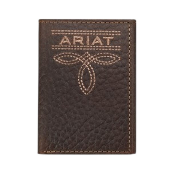 ARIAT TRIFOLD BUG STITCH BROWN - ACCESSORIES WALLET  - A3563402