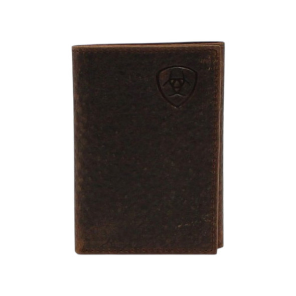 ARIAT TRIFOLD SHIELD LOGO BROWN - ACCESSORIES WALLET  - A3547502