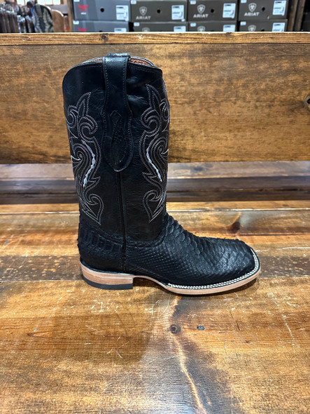 DILIGENCIA PYTHON JET BLACK - BOOT MENS WESTERN - PYTHON BLACK