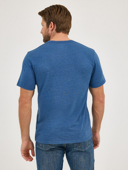 WRANGLER GRAPHIC DARK DENIM HEATHER - MENS TEE  - 112358735