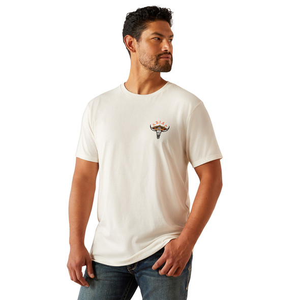 ARIAT MEXICALI ANTIQUE WHITE TEE - MENS TEE  - 10054829