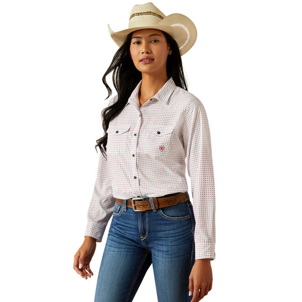 ARIAT VENTTEK STRETCH MINI PRINT - LADIES SHIRT  - 10055189