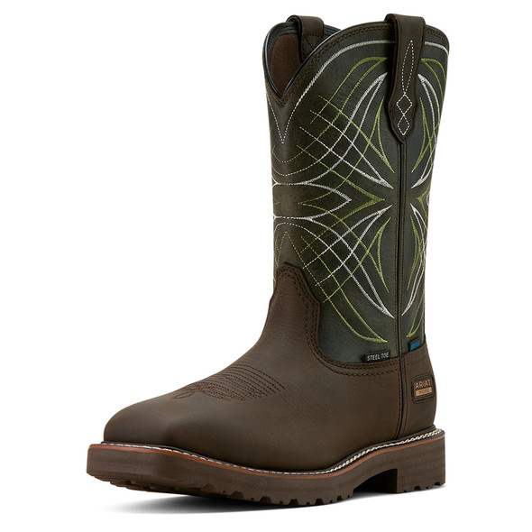 ARIAT REBAR LIFT BROWN GREEN H2O - BOOT MENS WORK - 10060892