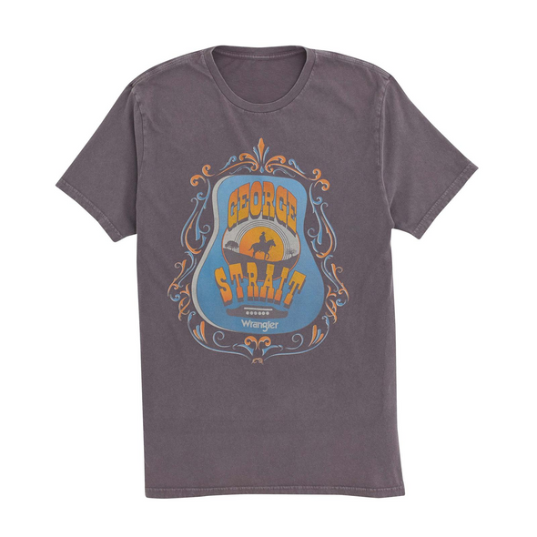 WRANGLER GRAPHIC GEORGE STRAIT TEE GREY - MENS TEE  - 112361070