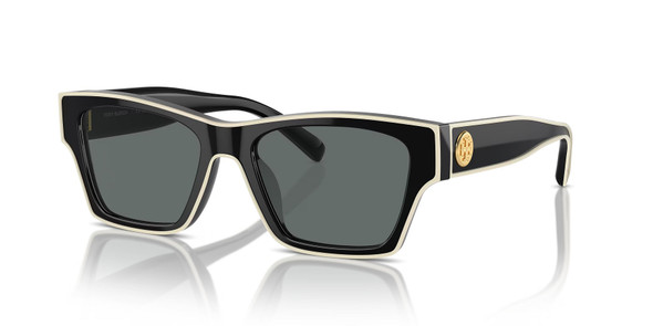 TORY BURCH OUTLINED RECTANGLE BLACK/IVORY - SUNGLASS TORY BURCH  - 7207U200487
