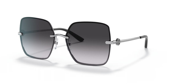 TORY BURCH OVERSIZED SILVER BLACK METAL - SUNGLASS TORY BURCH  - 608031618G