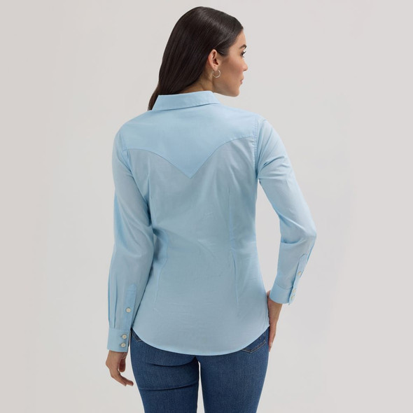 WRANGLER RETRO COOL BLUE LONG SLEEVE - LADIES SHIRT  - 112358015