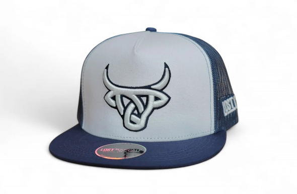 LOST CALF BLUE/GREY GLOW IN THE DARK - HATS CAP  - NOVA FLAT
