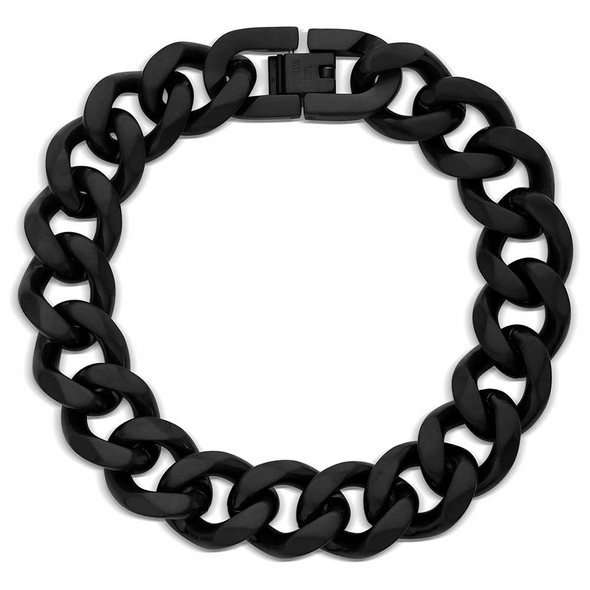 MONTANA SILVERSMITHS MIDNIGHT CUBAN LINK - ACCESSORIES JEWELRY BRACELET - BC6094