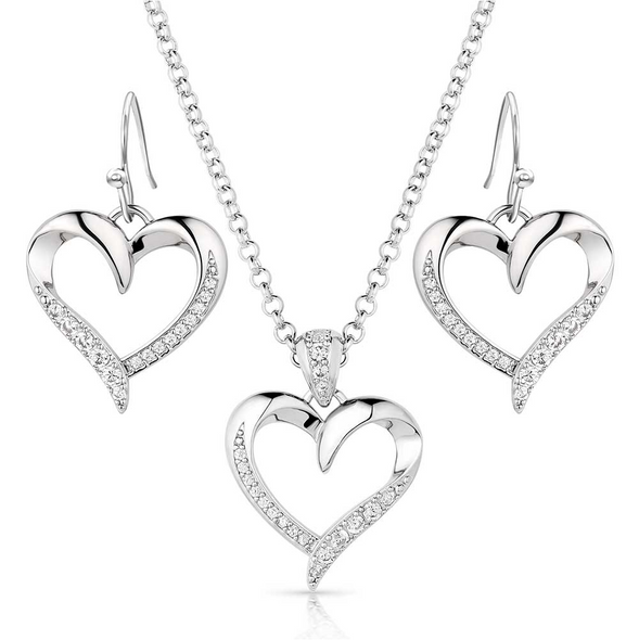 MONTANA SILVERSMITHS DIVINE AFFECTION HEART SET - ACCESSORIES JEWELRY SET - JS6123