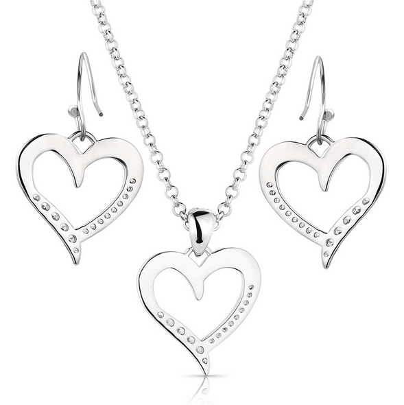 MONTANA SILVERSMITHS DIVINE AFFECTION HEART SET - ACCESSORIES JEWELRY SET - JS6123