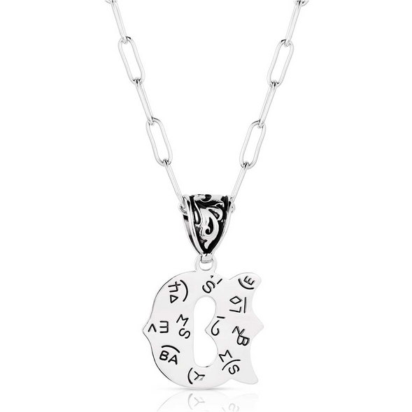 MONTANA SILVERSMITHS WESTERN INITIAL NECKLACE D - ACCESSORIES JEWELRY NECKLACE - NC6096-D