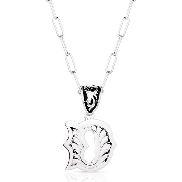 MONTANA SILVERSMITHS WESTERN INITIAL NECKLACE D - ACCESSORIES JEWELRY NECKLACE - NC6096-D
