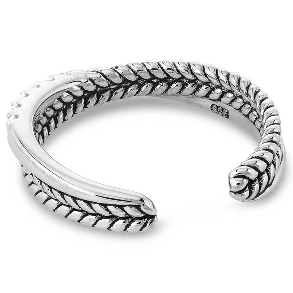 MONTANA SILVERSMITHS CRYSTAL CROSSOVER OPEN RING - ACCESSORIES JEWELRY RING - RG5624