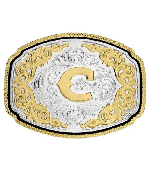 ATTITUDE BY MONTANA SILVERSMITHS WESTERN INITIAL BUCKLE C - ACC BUCKLE  - A1047C