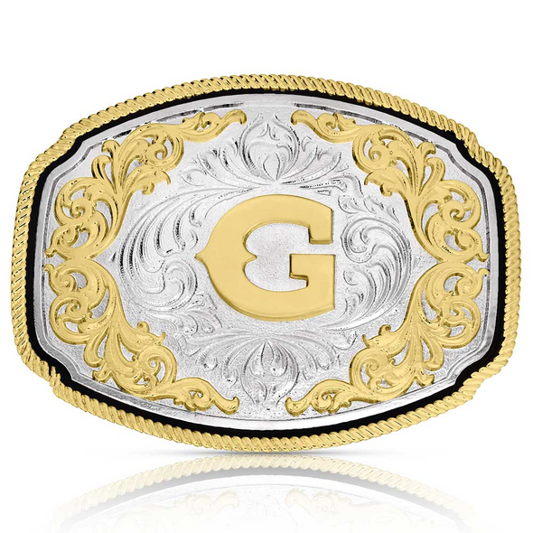 ATTITUDE BY MONTANA SILVERSMITHS WESTERN INITIAL BUCKLE G - ACC BUCKLE  - A1047G
