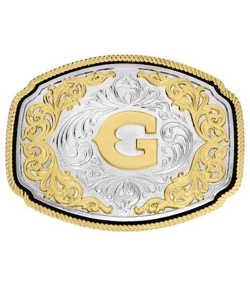 ATTITUDE BY MONTANA SILVERSMITHS WESTERN INITIAL BUCKLE G - ACC BUCKLE  - A1047G
