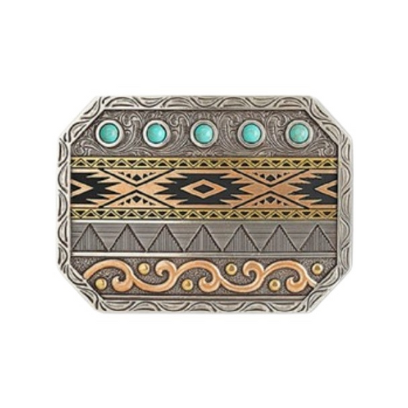 ARIAT RECTANGLE AZTEC - ACC BUCKLE  - A37062