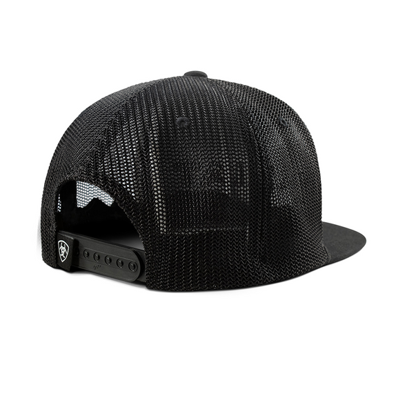 ARIAT 3D EMBROIDERY BLACK 6 PANEL - HATS CAP  - A300091801