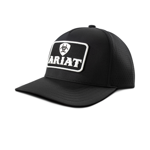 ARIAT 3D EMBROIDERED PATCH BLACK - HATS CAP  - A300092601