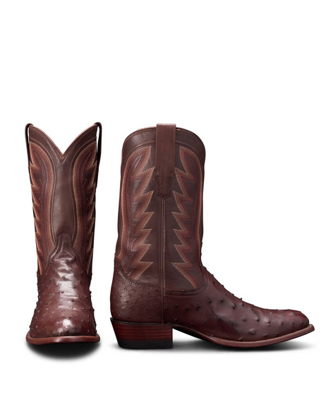 TECOVAS THE WYATT MAHOGANY OSTRICH - BOOT MENS WESTERN - M10077MAH