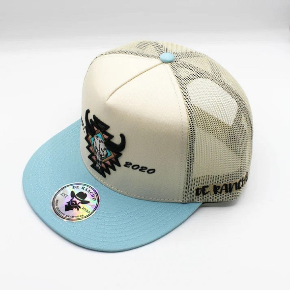 DE RANCHO CRANEO CREAM TEAL - HATS CAP  - CRANEO CREAM TEAL