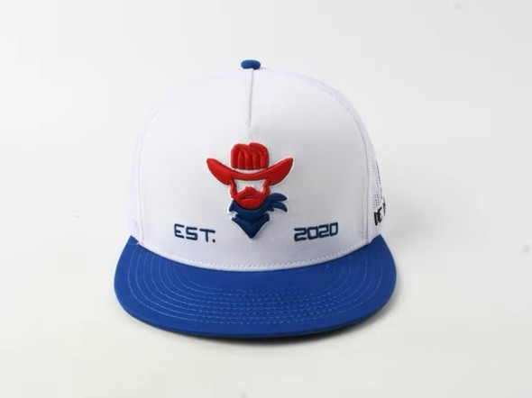DE RANCHO 3D LOGO BLUE WHITE MESH - HATS CAP  - RANGERS