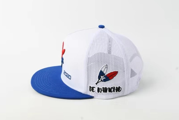 DE RANCHO 3D LOGO BLUE WHITE MESH - HATS CAP  - RANGERS