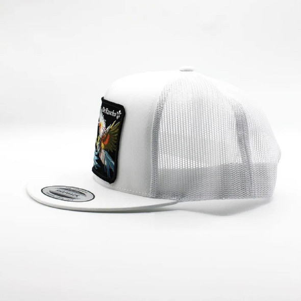 DE RANCHO FIGHTING ROOSTERS WHITE - HATS CAP  - FIGHTING ROOSTERS WHITE