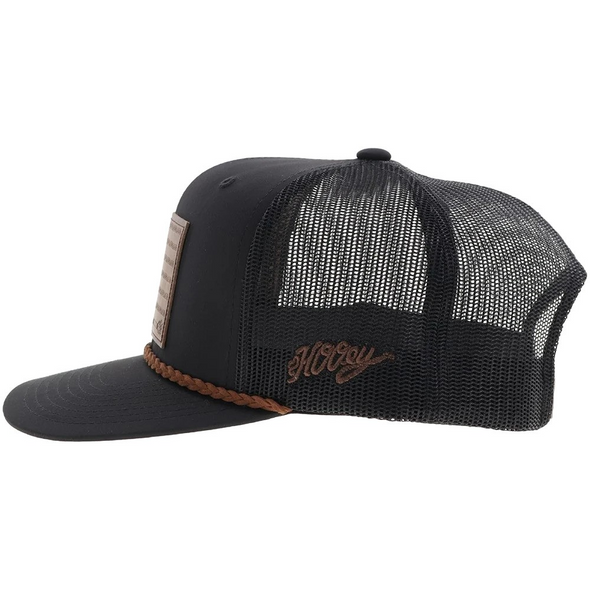 HOOEY LIBERTY ROPER 6 PANEL BLACK - HATS CAP  - 2510T-BK