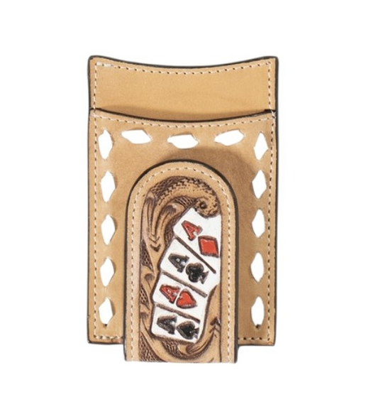 3-D BELT MONEY CLIP HAND PAINTED - ACCESSORIES WALLET  - D250010748