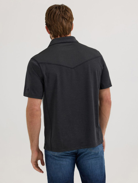 WRANGLER PERFORMANCE POLO BLACK - MENS POLO  - 112359339