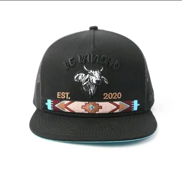 DE RANCHO TRIBAL BULL BLACK - HATS CAP  - TRIBAL BULL BLACK