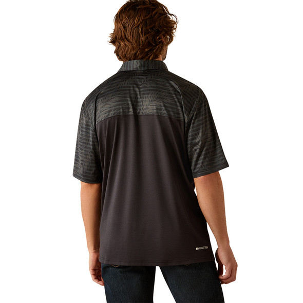 ARIAT CHARGER 2.0 COLOR BLOCK BLACK - MENS POLO  - 10055071